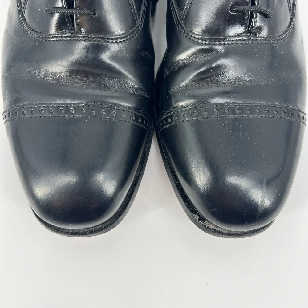 Florsheim Black Lexington Cap Toe Oxford Shoe 17067-01 Mens Size 9D Leather